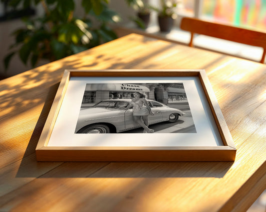 Retro Auto Innenstadt S/W