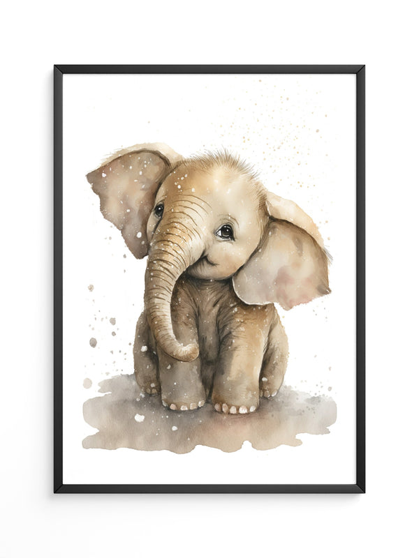 Niedliches Elefantenbaby Aquarell
