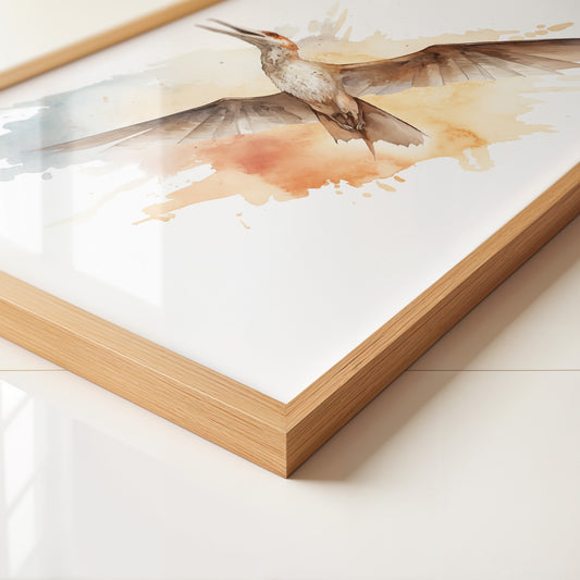 Fliegender Vogel Aquarellfarben