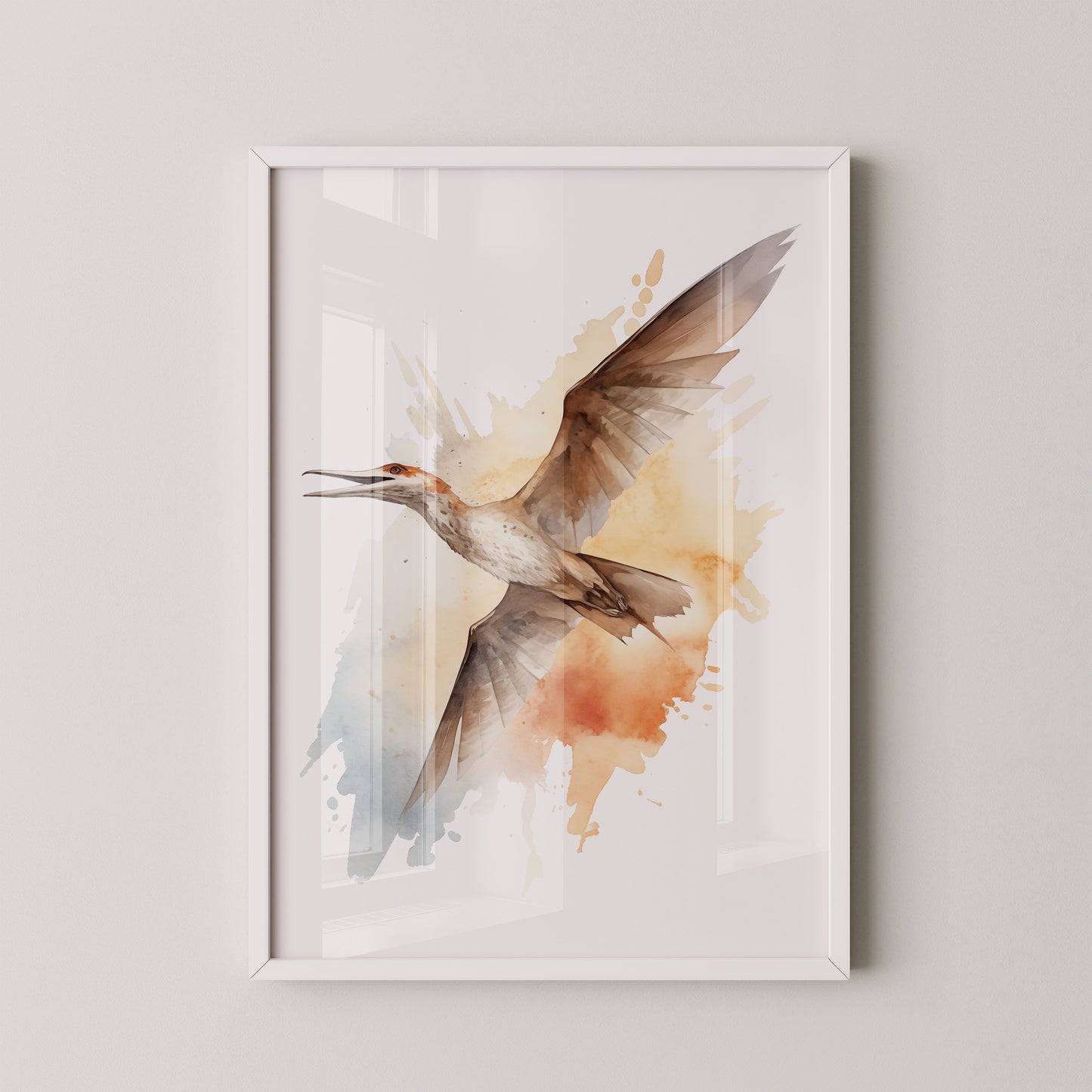 Fliegender Vogel Aquarellfarben
