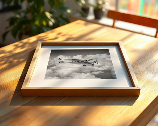 Flugzeug Wolken Schwarzweiß