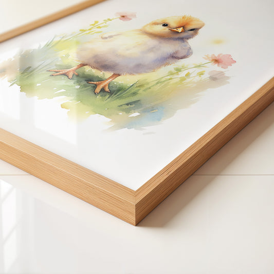 Küken Wiese Aquarelloptik