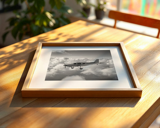 Flugzeug Wolken Schwarzweiß