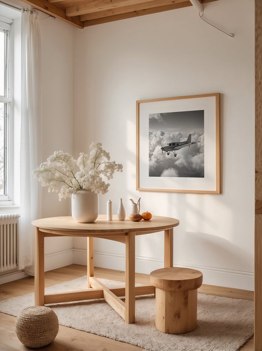 Flugzeug Wolken Schwarzweiß