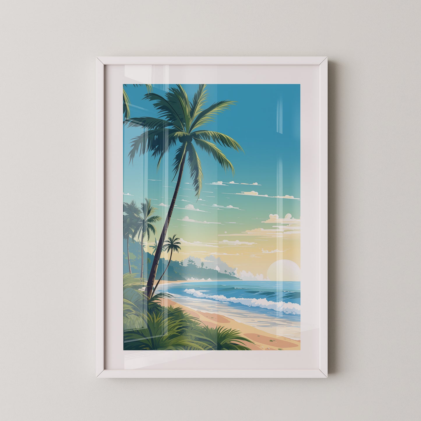 Strand Sonnenaufgang Pastellkunst