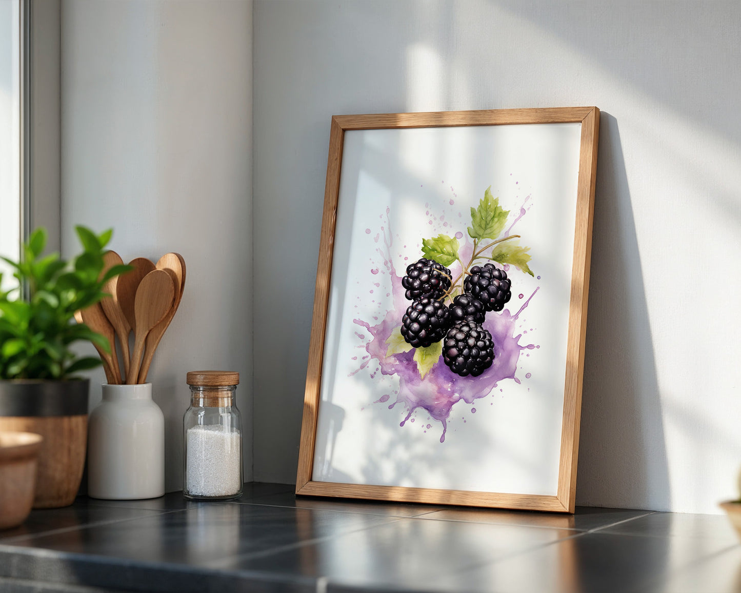 Brombeeren Aquarell Spritzer