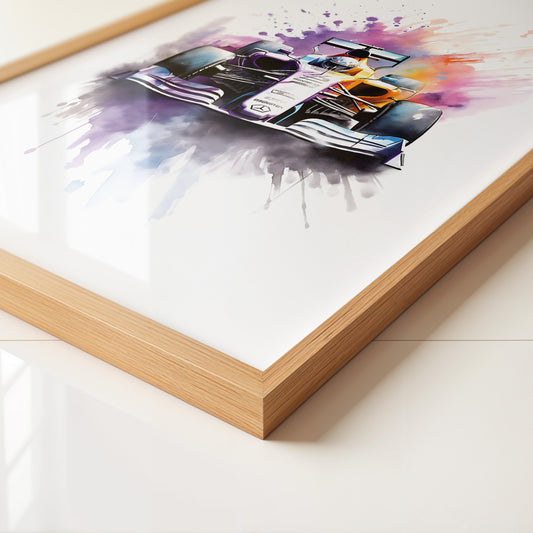 Rennwagen Aquarell Explosiv