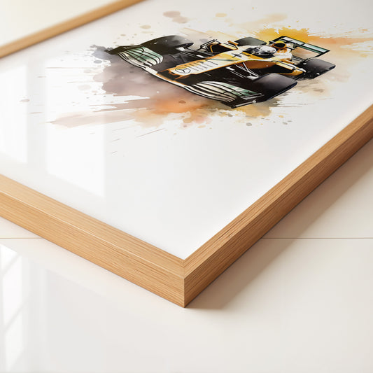 Rennwagen Wasserfarben Dynamik