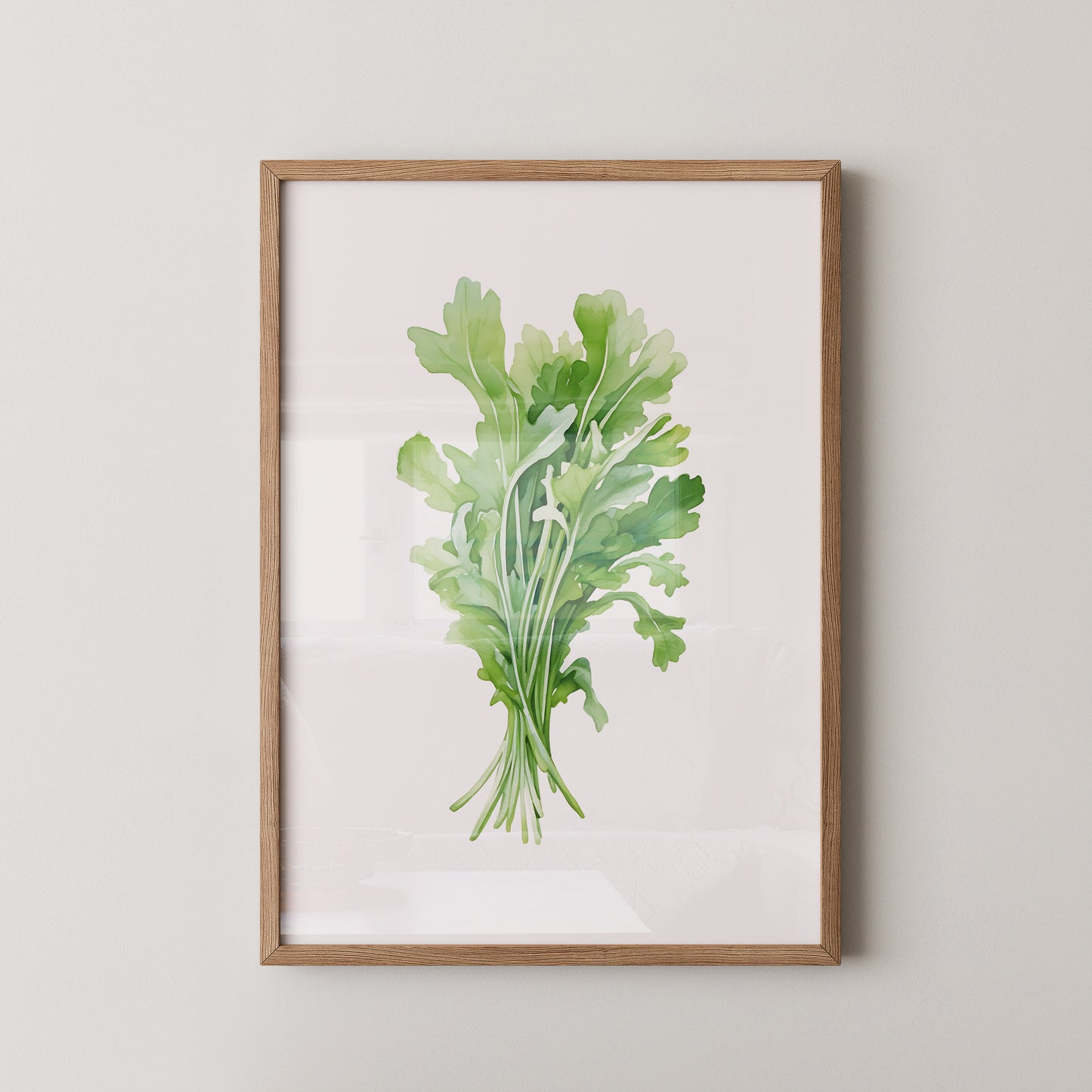 Rucola Aquarell Grünnuancen