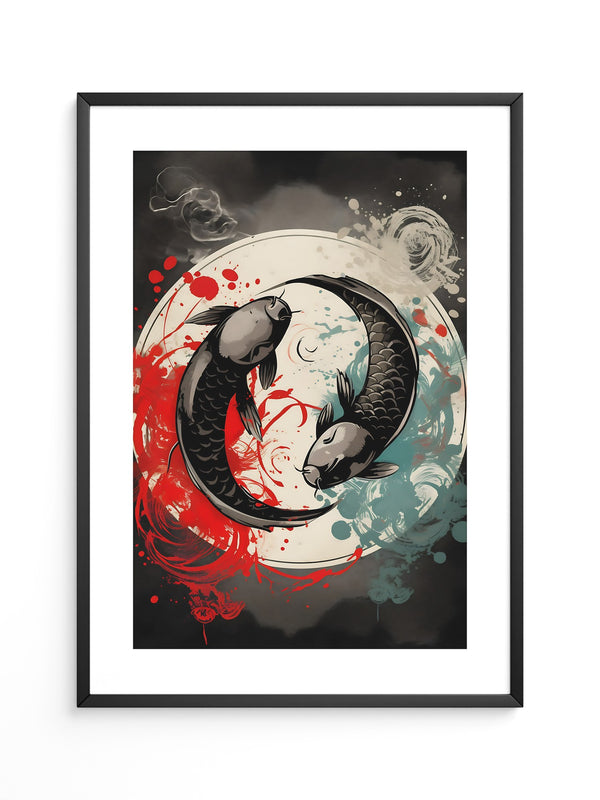 Koi Yin Yang Farbenpracht