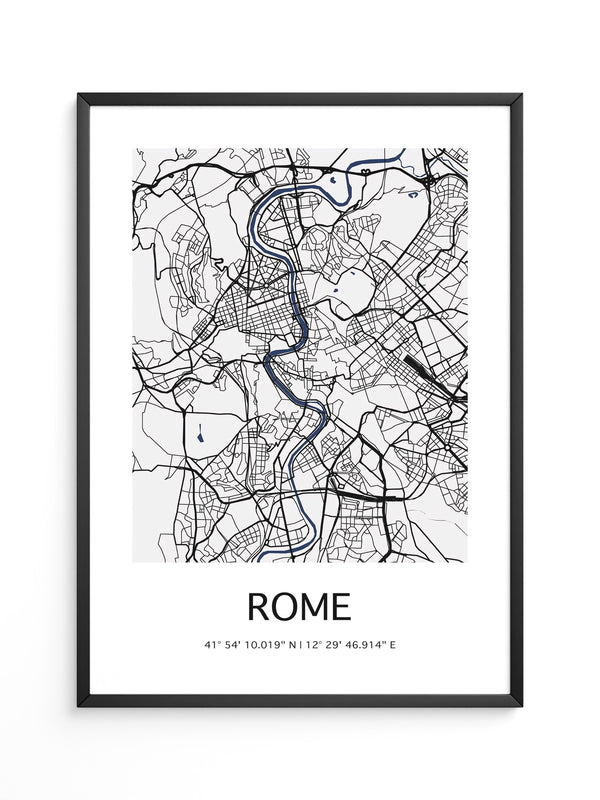 Rom Karte minimalistisch