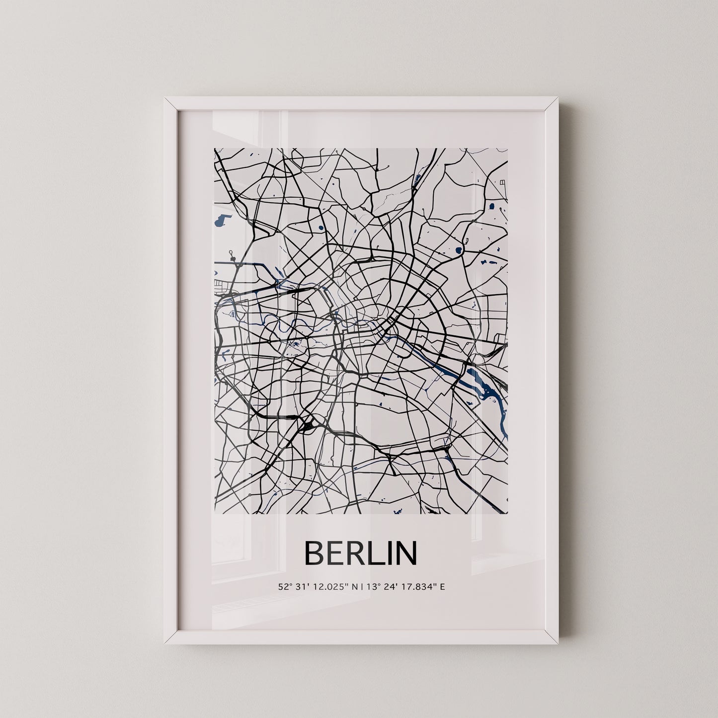 Berlin Stadtplan Schwarz Weiß