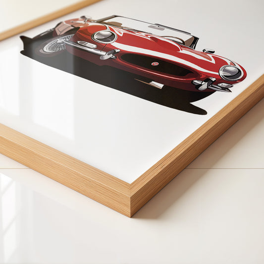 Klassischer Roadster rot Retro