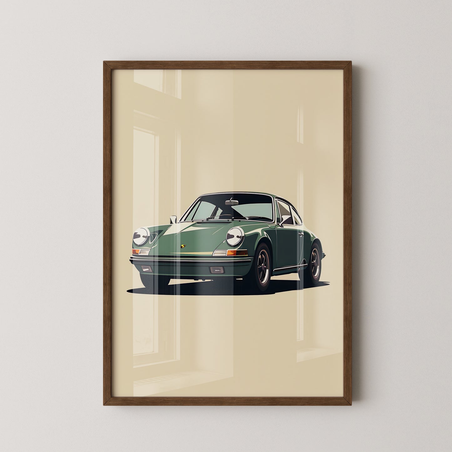 Porsche 911 Grün Retro-Design