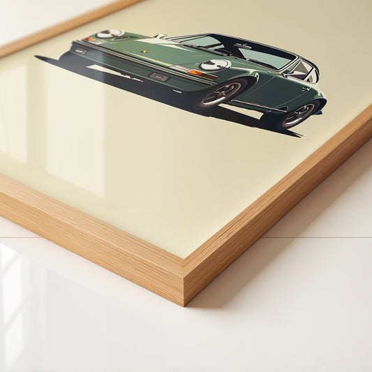 Porsche 911 Grün Retro-Design