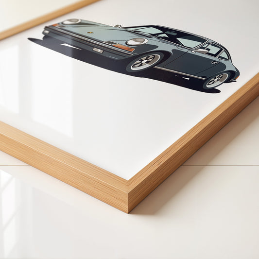 Porsche Retro Illustration