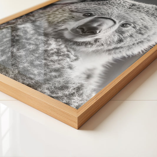 Koala Porträt Schwarzweiß