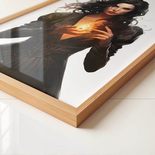 Mystische Frau Feuerzauber