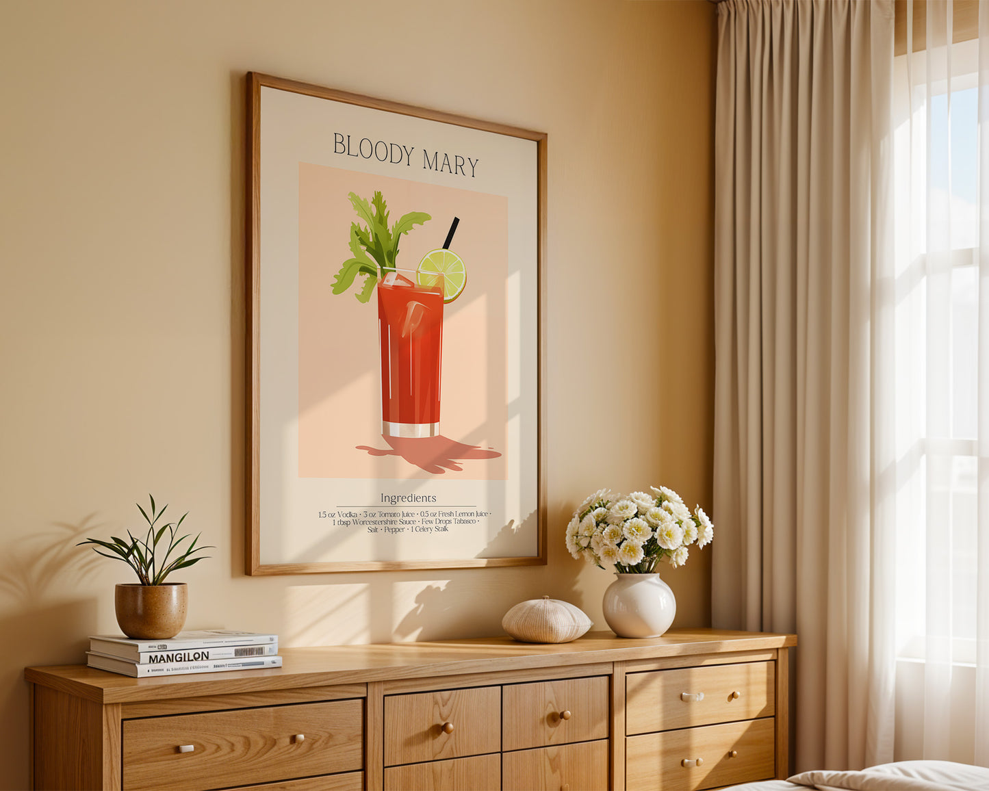 Bloody Mary Cocktail Illustration