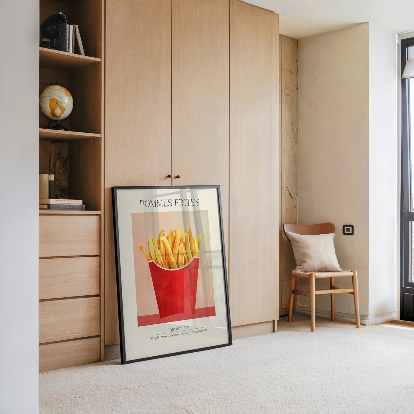 Pommes Frites Illustration Retro