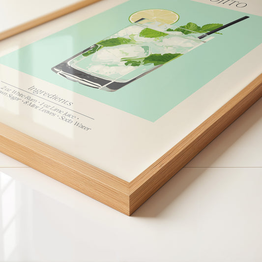 Mojito Glas Eisfrisch Retro