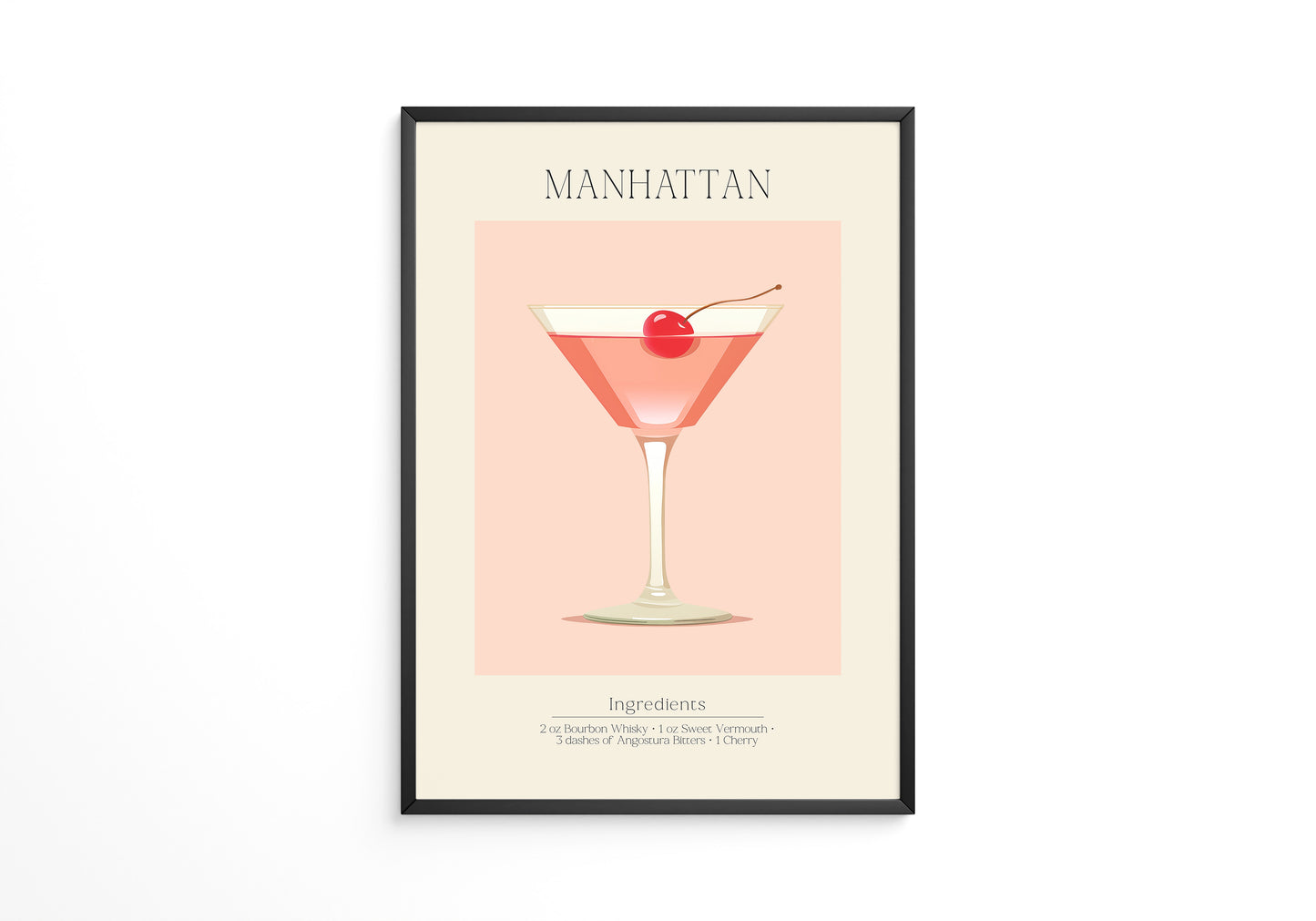 Cocktailglas Kirsche Illustration