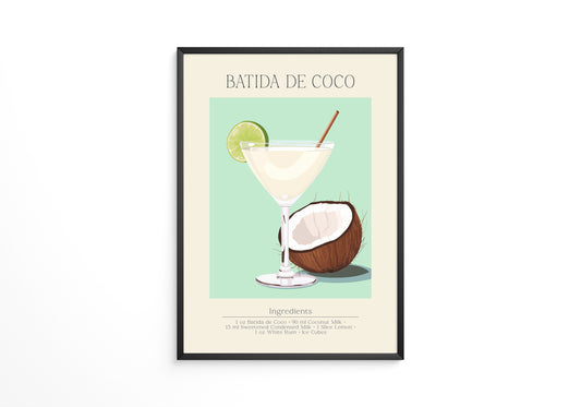Batida de Coco Glas Illustration