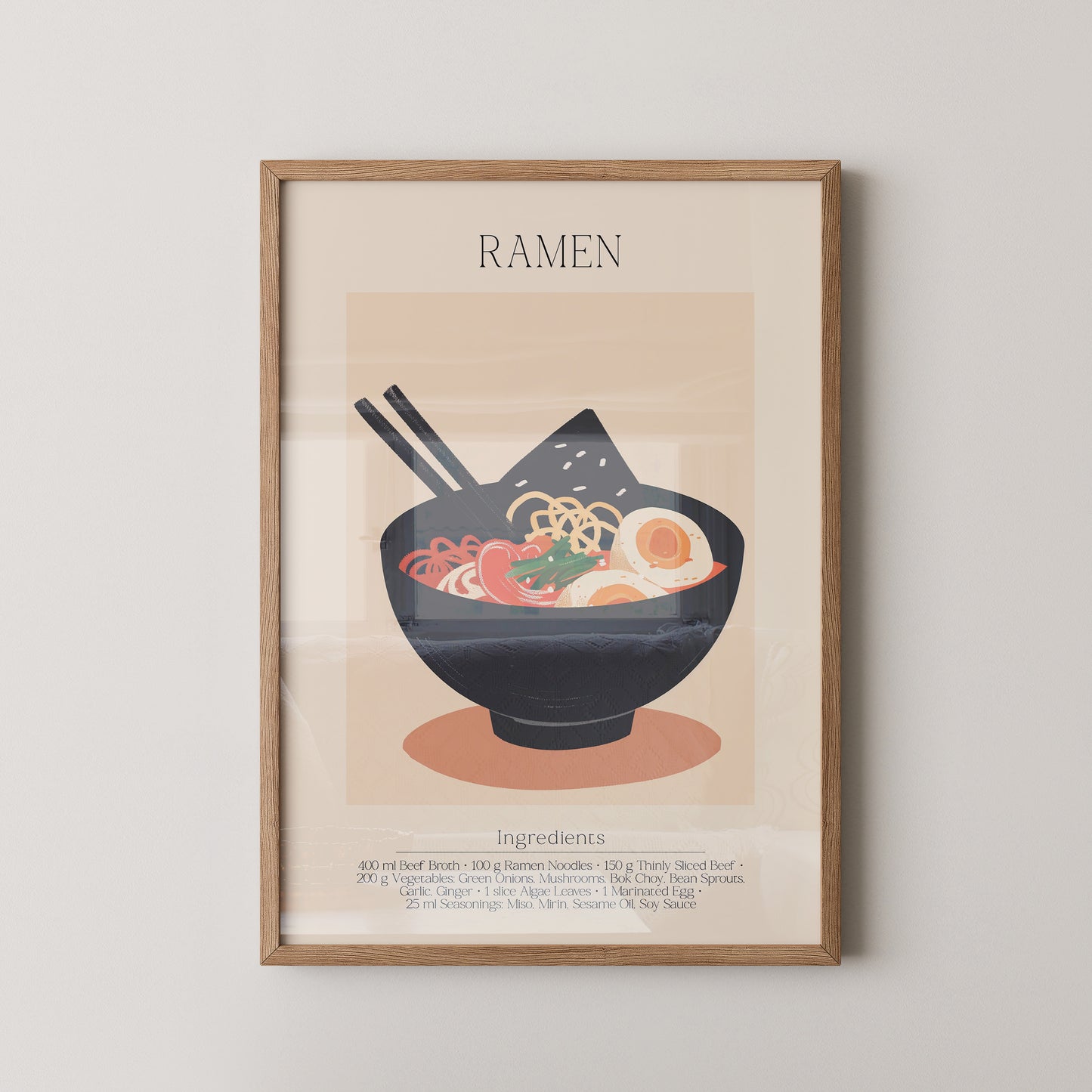 Ramen Schüssel Illustration Retro