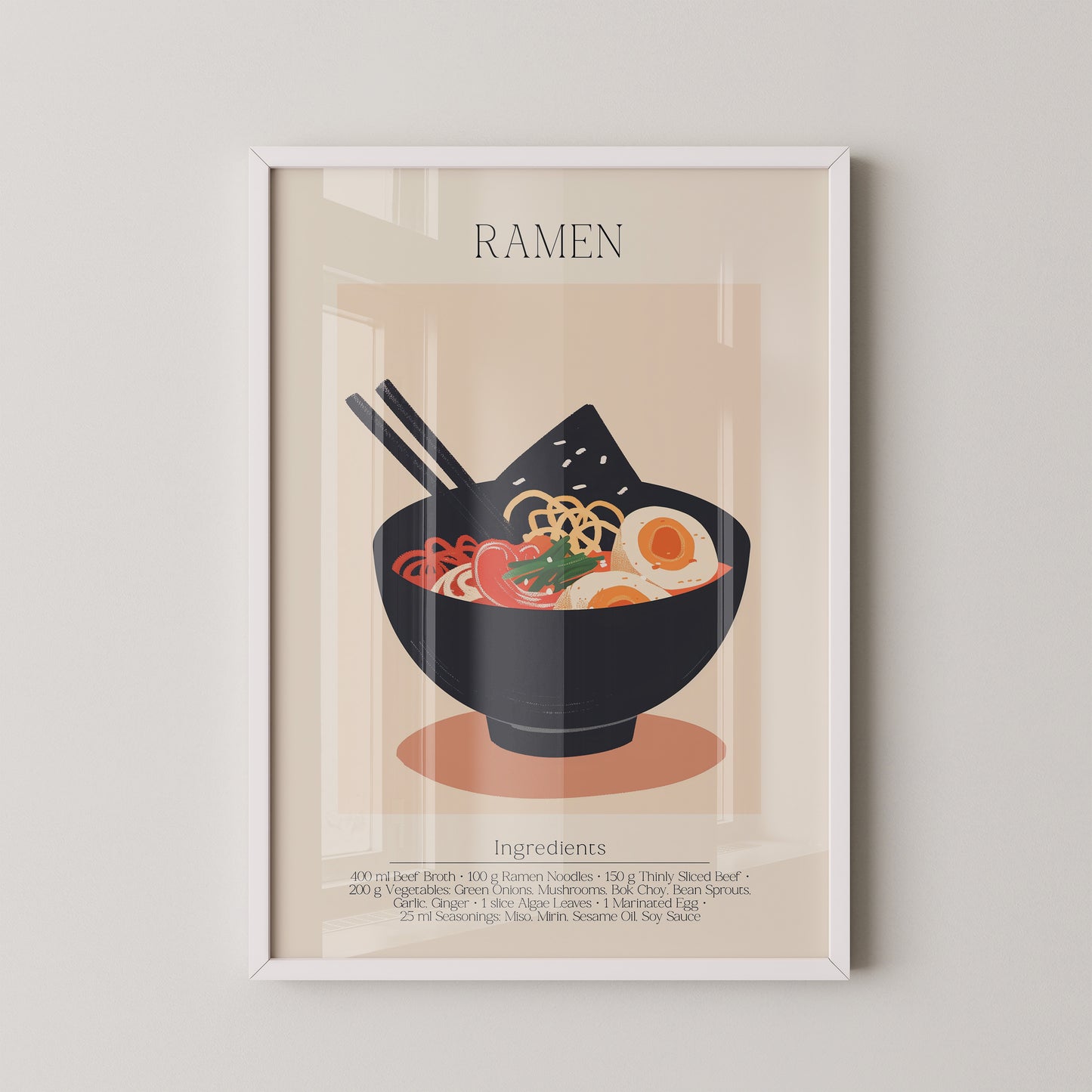 Ramen Schüssel Illustration Retro