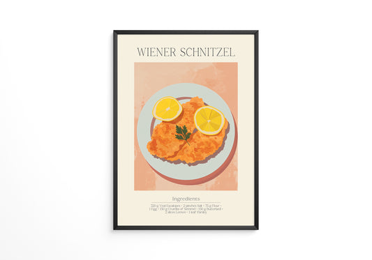 Schnitzel Teller Illustration
