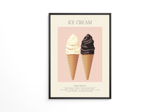 Eiswaffeln Vanille Schoko Pastell