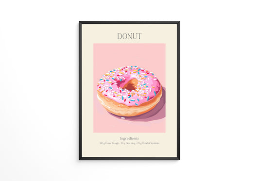 Donut Rosa Glasur Bunt