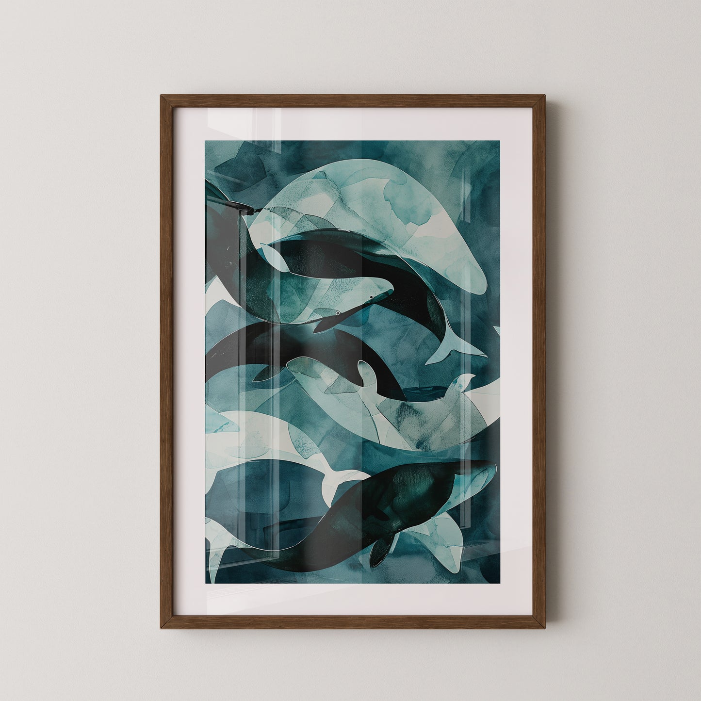 Wale Kunst Blaugrün