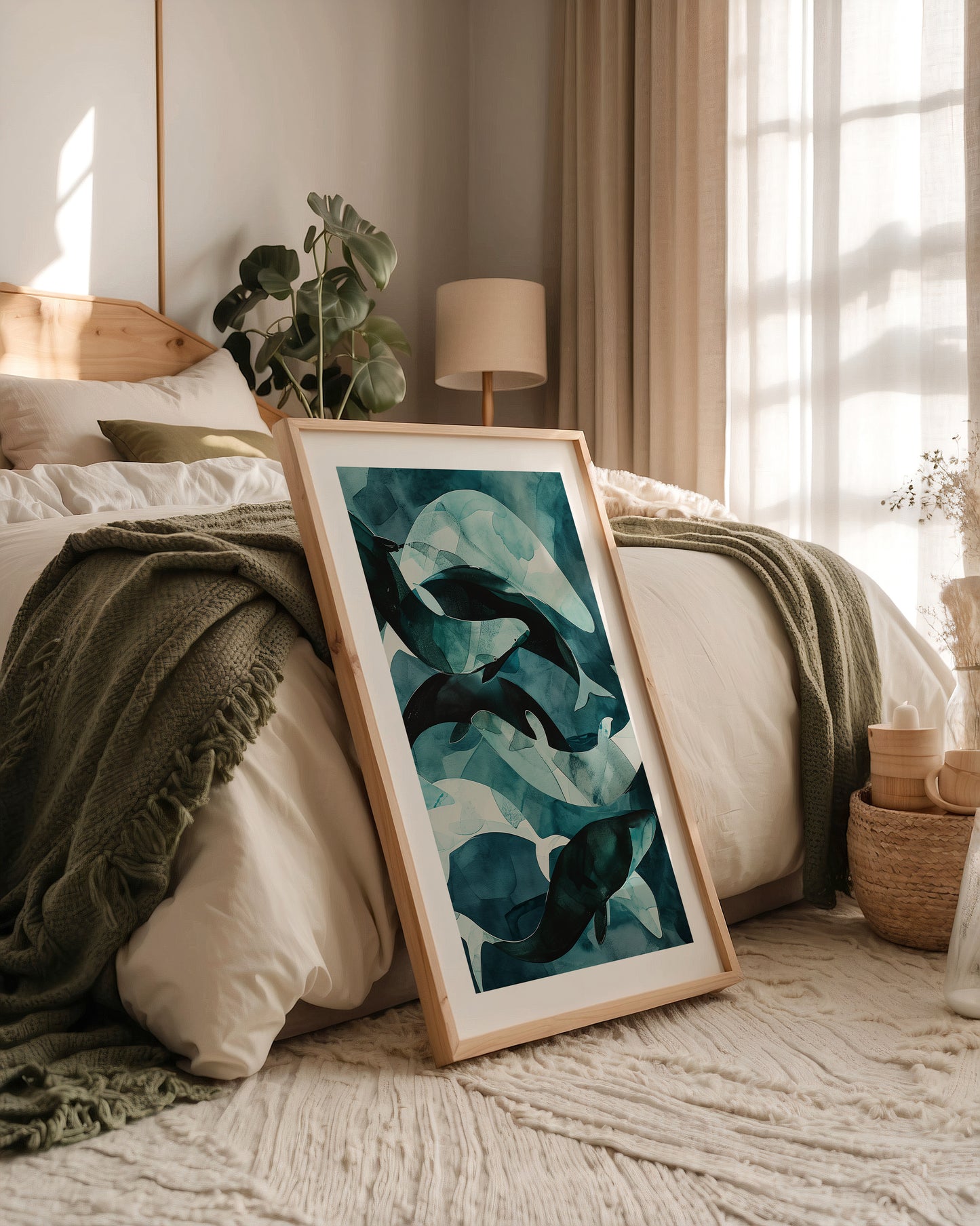 Wale Kunst Blaugrün