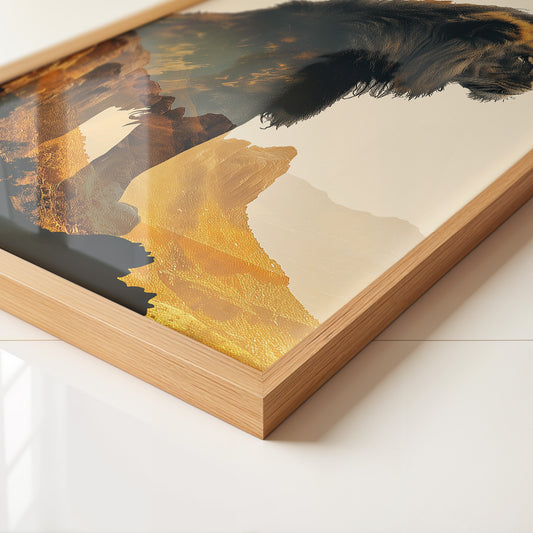 Löwe Wüstenlandschaft Silhouette