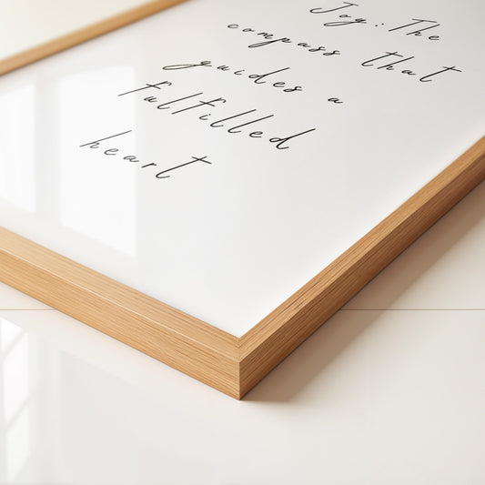 Schriftzug Freude Minimalistisch