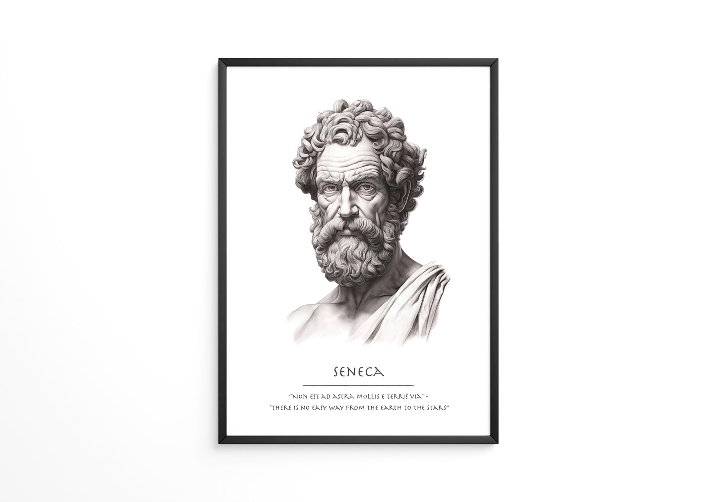 Seneca Büste klassisch schwarzweiß