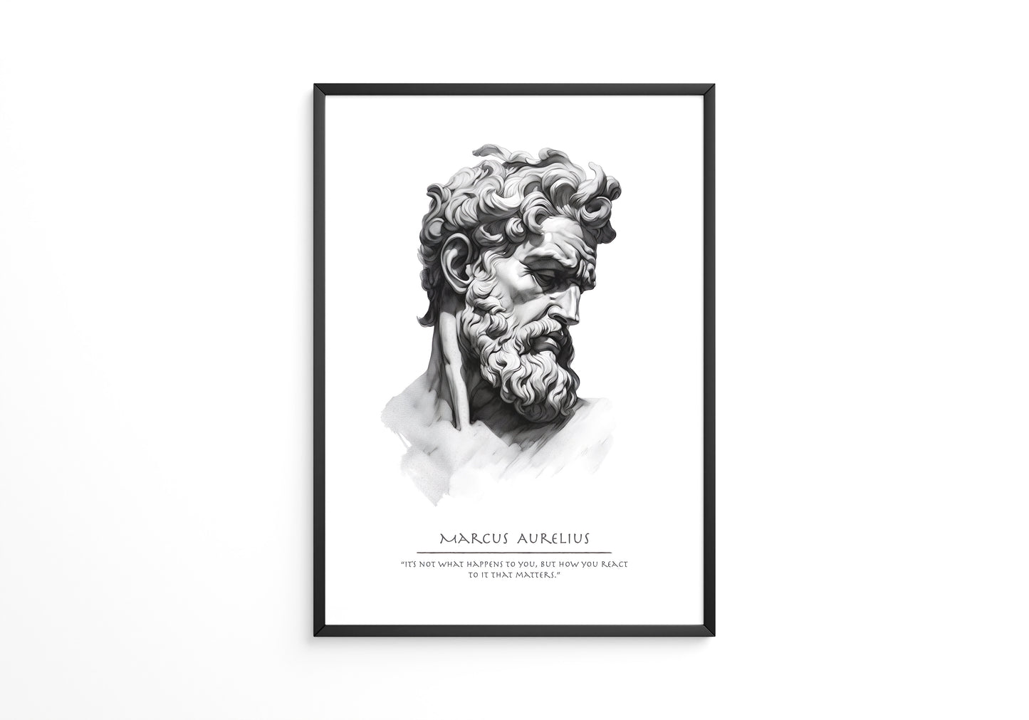 Büste Antik Charcoal-Schattierung
