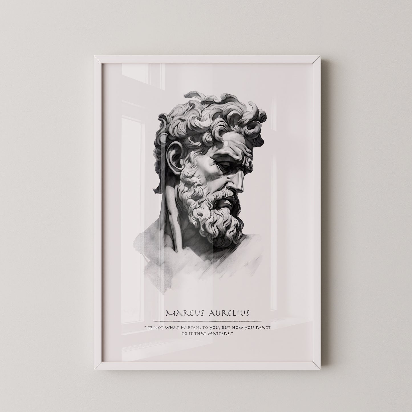 Büste Antik Charcoal-Schattierung