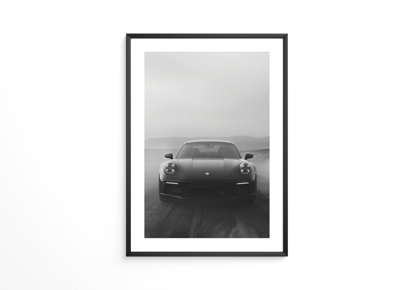 Porsche Neunelfer Frontansicht Schwarz