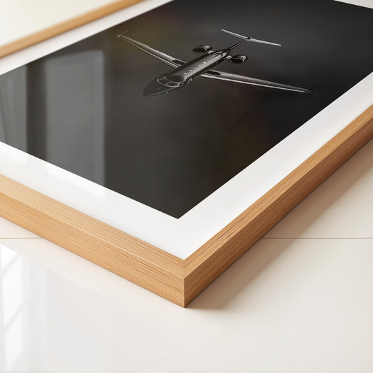 Flugzeug Draufsicht Schwarz-Weiß