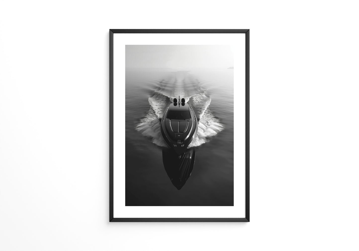 Yacht Schwarz-Weiß Dynamik