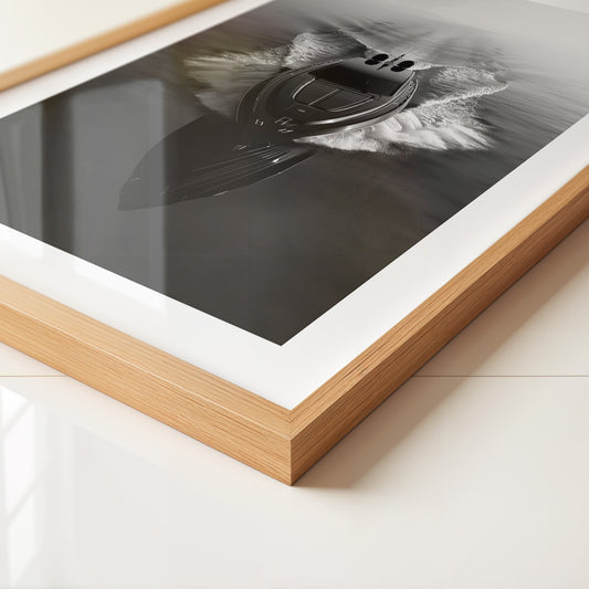 Yacht Schwarz-Weiß Dynamik