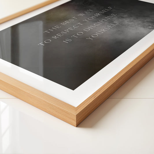 Motivation Spruch Nebeloptik Schwarz