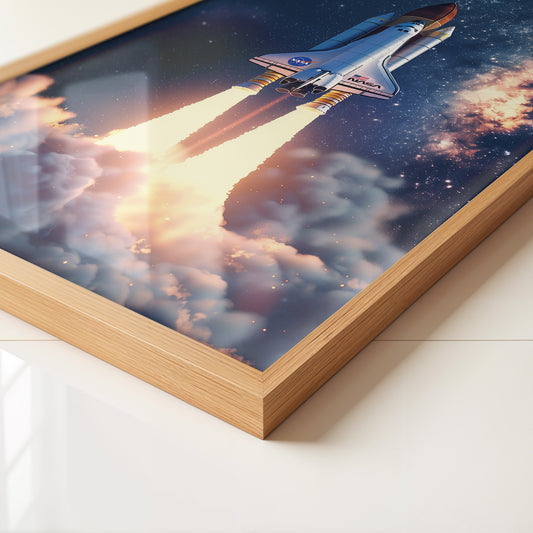 Raumfähre Start Galaxie Hintergrund