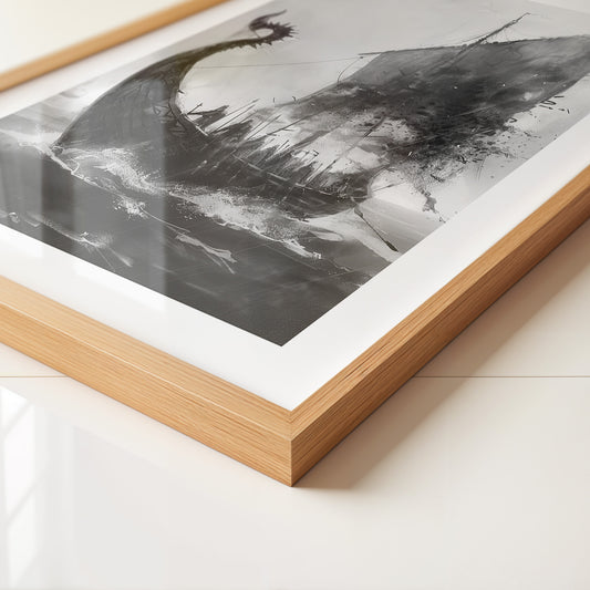 Wikinger Schiff stürmische Fahrt