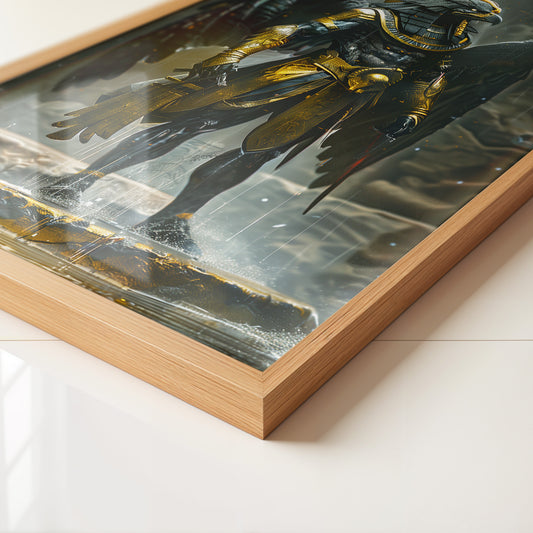 Ägyptischer Falkengott Goldrüstungen