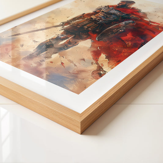 Römischer Krieger Aquarell Stil