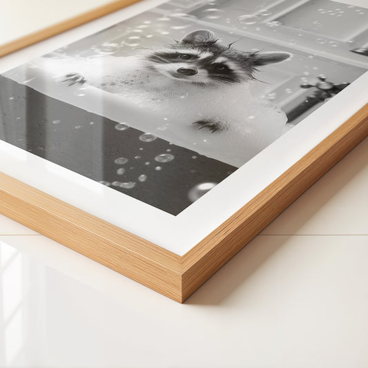 Kleiner Waschbär Badewanne Seifenblasen