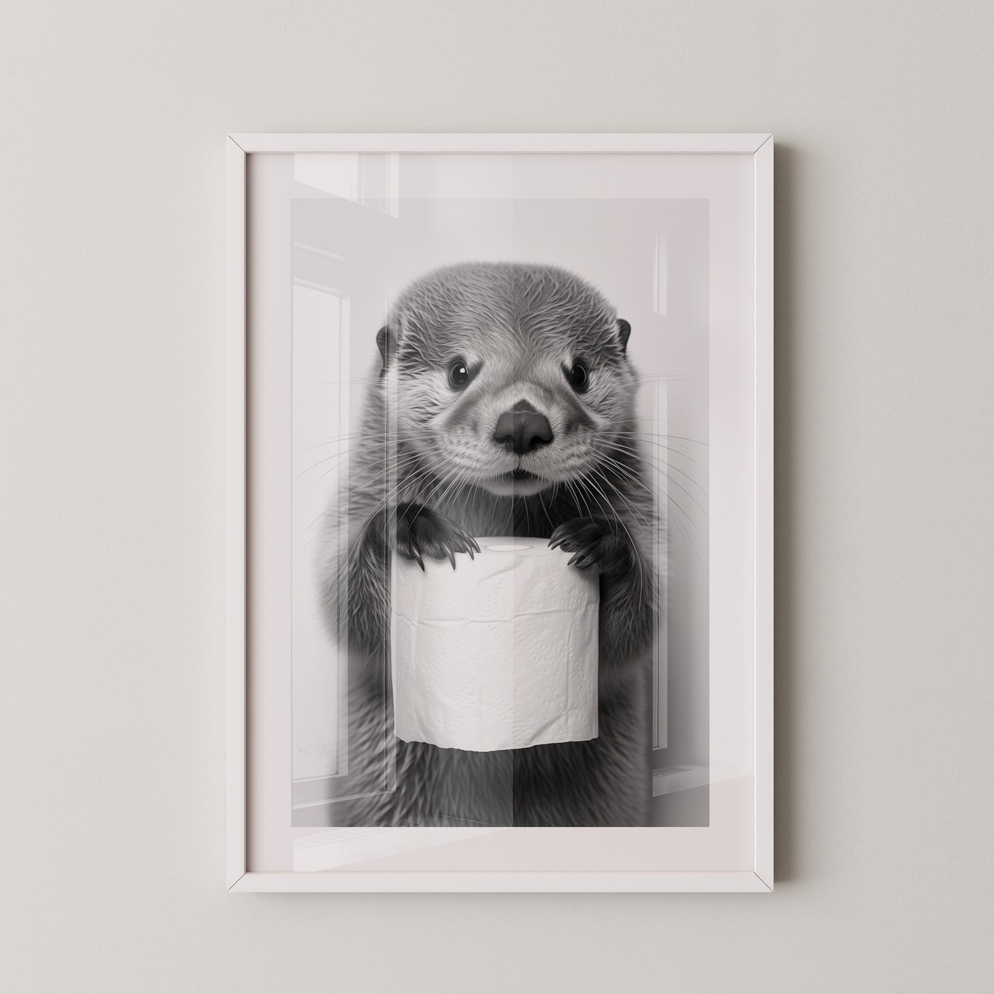 Otter mit Toilettenpapier witzig